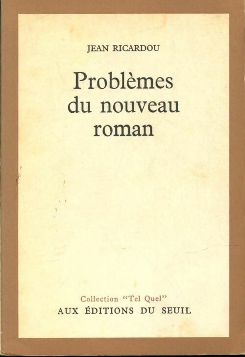 Livrenpoche : Problèmes du nouveau roman - Jean Ricardou - Livre
