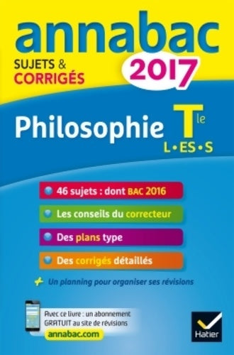 Livrenpoche : Philosophie Terminale L, ES, S sujets & corrigés 2017 - Sabrina Cerqueira - Livre