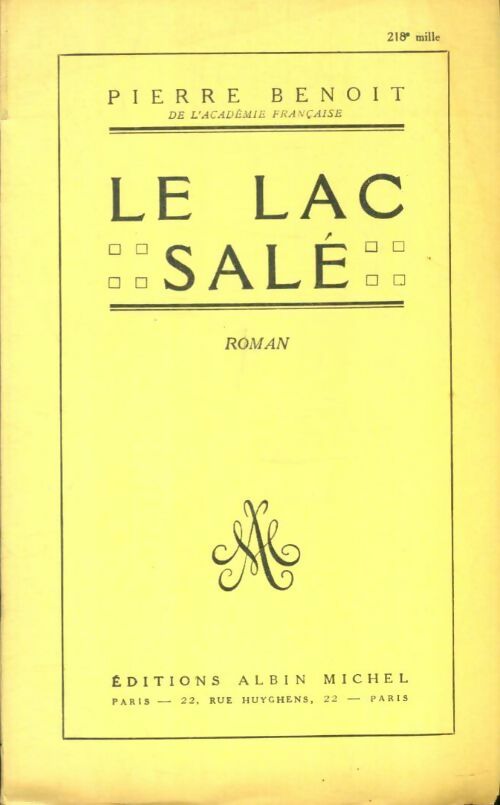 Livrenpoche : Le lac salé - Pierre Benoit - Livre