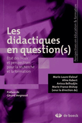 Livrenpoche : Les didactiques en question : État des lieux et persperctives pour la recherche et la formation - Anissa Belhadjin - Livre
