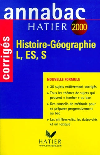 Livrenpoche : Annabac corrigés 2000 - histoire-géographie l es s - Jacques Asklund - Livre