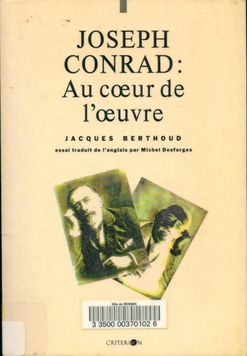 Livrenpoche : Joseph conrad au coeur de l'oeuvre - Jacques Berthoud - Livre