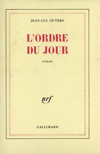 Livrenpoche : L'ordre du jour - Jean-Luc Outers - Livre