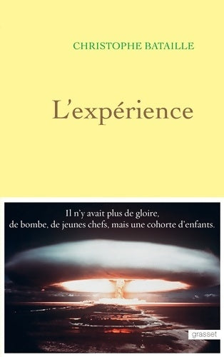 Livrenpoche : L'expérience - Christophe Bataille - Livre