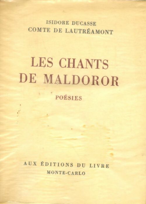 Livrenpoche : Les chants de Maldoror - Comte Isidore De Lautréamont - Livre