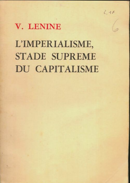 Livrenpoche : L'impérialisme, stade suprême du capitalisme - Vladimir Illitch Lénine - Livre