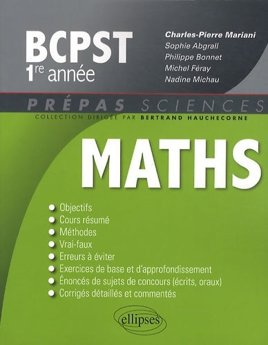 Livrenpoche : mathématiques PCPST première année - Charles-pierre Mariani - Livre