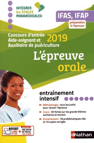 Livrenpoche : L'épreuve orale - concours d'entrée aide-soignant et auxiliaire de puériculture - 2019 - Élisabeth Baumeier - Livre