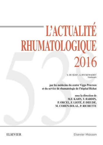Livrenpoche : L'actualité rhumatologique 2016 - Marcel-francis Kahn - Livre