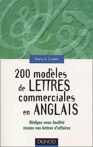 Livrenpoche : 200 modèles de lettres commerciales en anglais - G. Harry - Livre