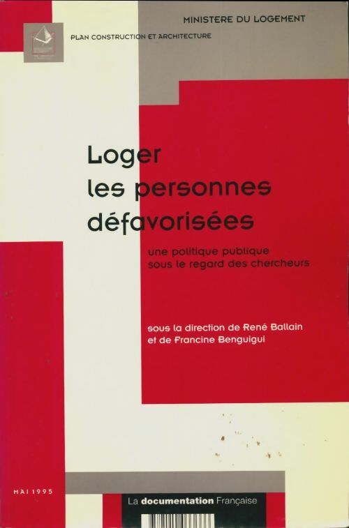 Livrenpoche : Loger les personnes défavorisées - Ministère Du Logement - Livre