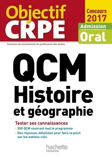 Livrenpoche : QCM CRPE : Histoire et géographie - Dominique Legrand - Livre