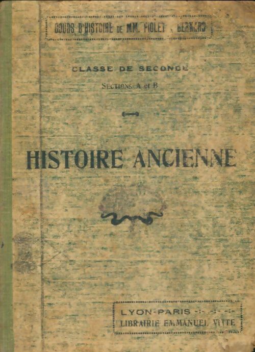 Livrenpoche : Histoire ancienne Seconde A et B - J.A Bernard - Livre
