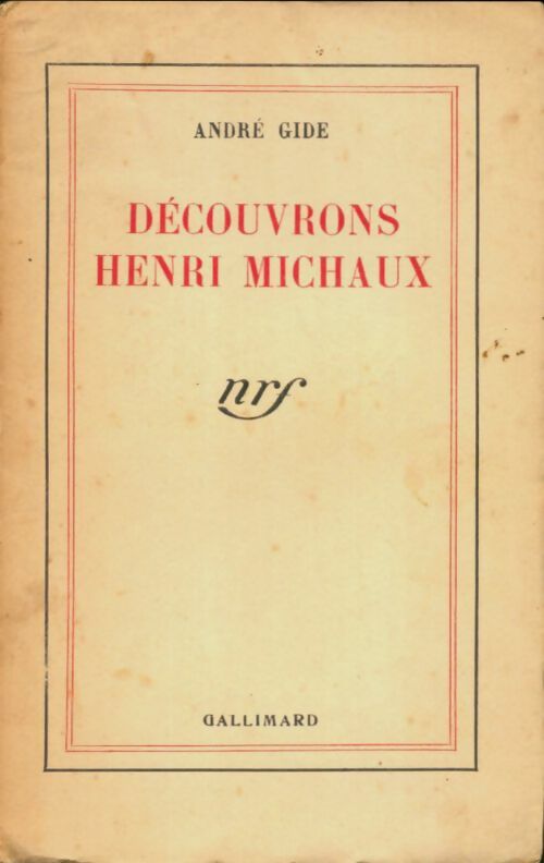 Livrenpoche : Découvrons Henri Michaux - André Gide - Livre
