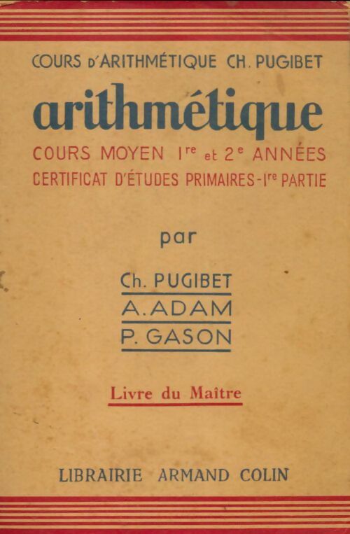 Livrenpoche : Arithmétique CM1 et CM2 livre du maître - Collectif - Livre