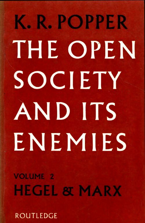 Livrenpoche : The open society ant its enemies volume 2 : Hegel & Marx - Karl R. Popper - Livre