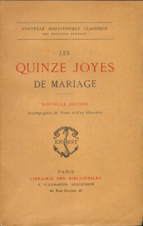 Livrenpoche : Les quinze joyes de mariage - Xxx - Livre
