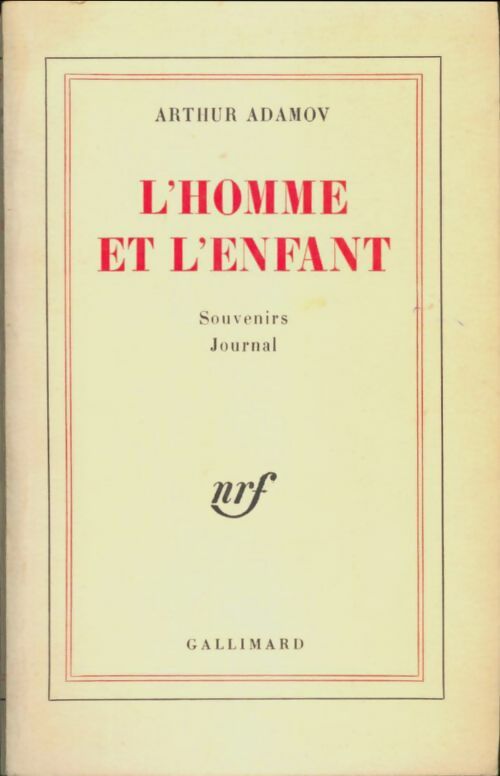 Livrenpoche : L'homme et l'enfant - Arthur Adamov - Livre