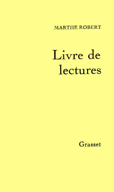 Livrenpoche : Livre de lectures - Marthe Robert - Livre