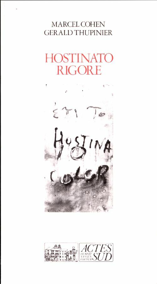 Livrenpoche : Hostinato rigore - Marcel Cohen - Livre
