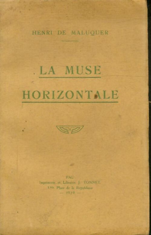 Livrenpoche : La muse horizontale - Henri De Maluquer - Livre