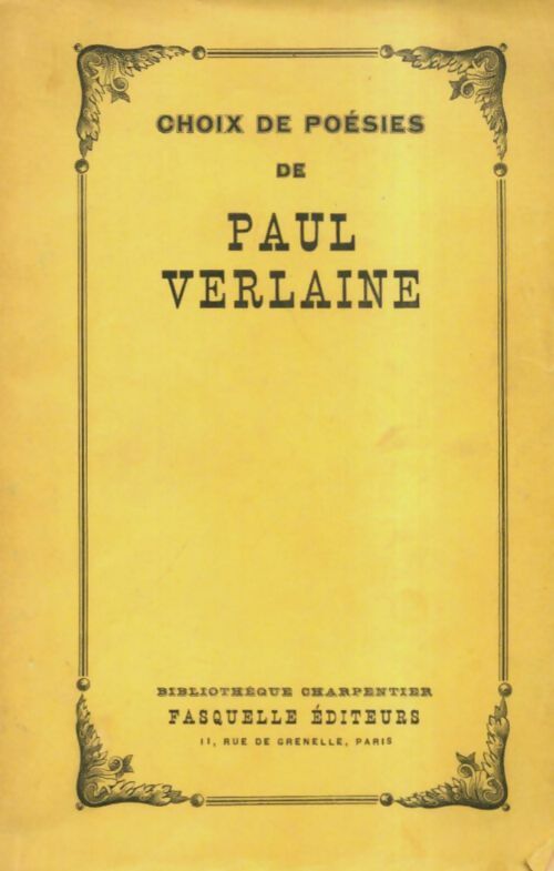 Livrenpoche : Choix de poésies - Paul Verlaine - Livre