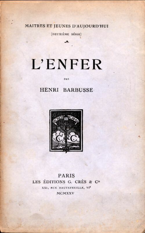 Livrenpoche : L'enfer - Henri Barbusse - Livre