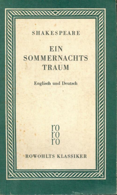 Livrenpoche : Ein sommernachts traum - William Shakespeare - Livre