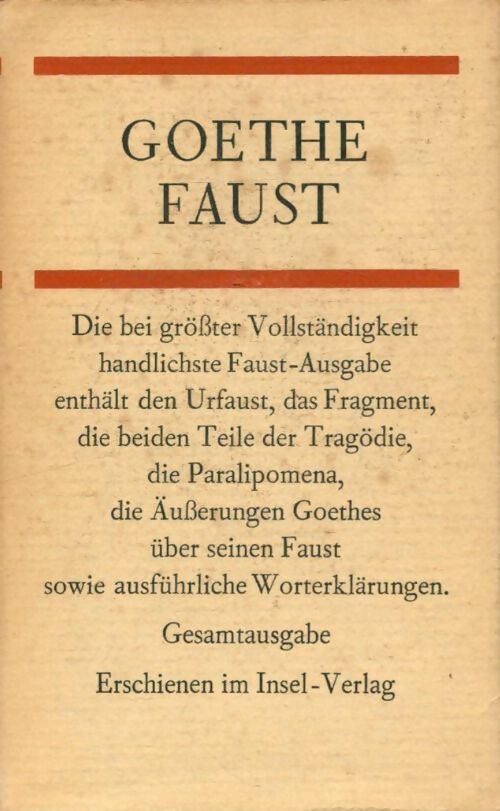 Livrenpoche : Faust - Johann Wolfgang Von Goethe - Livre