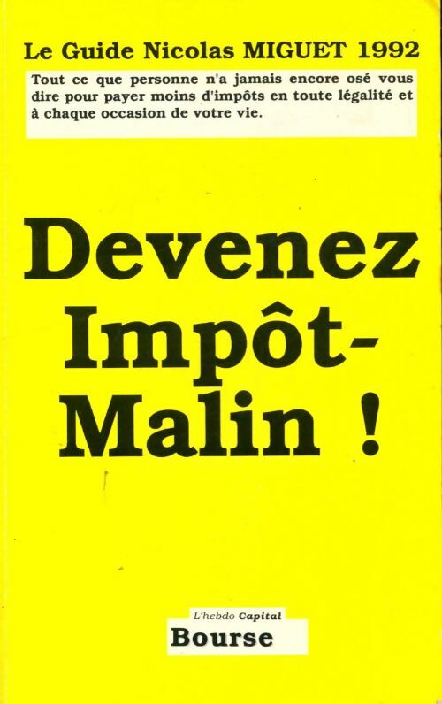 Livrenpoche : Devenez impot malin - Nicolas Miguet - Livre