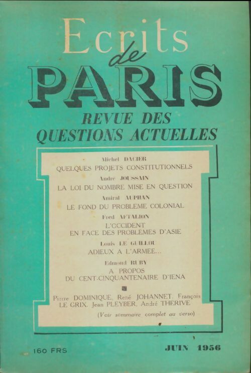 Livrenpoche : Ecrits de Paris n°139 - Collectif - Livre