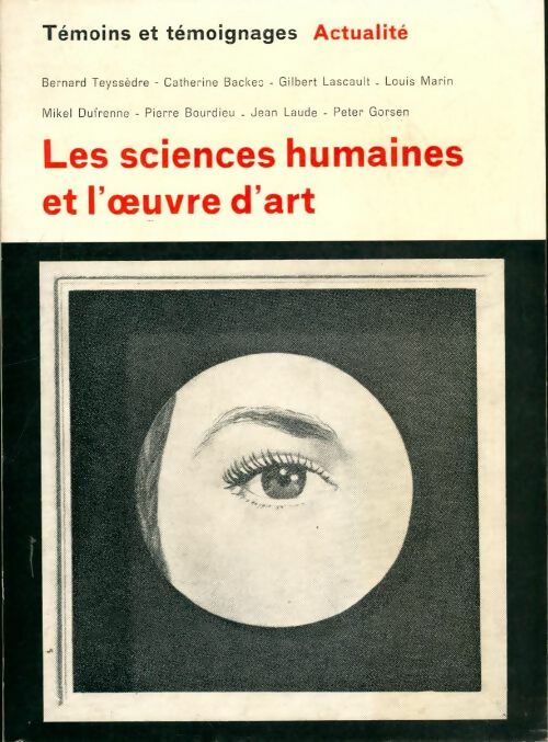 Livrenpoche : Les sciences humaines et l'oeuvre d'art - Collectif - Livre