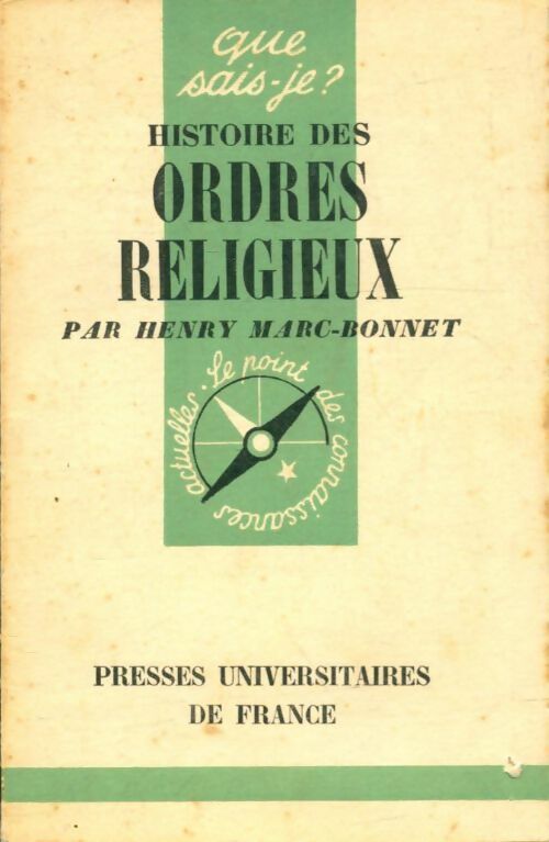 Livrenpoche : Histoire des ordres religieux - Henry Marc-Bonnet - Livre