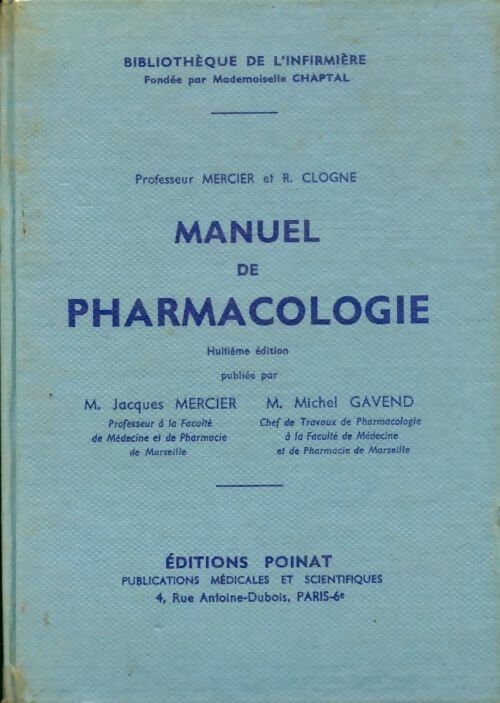 Livrenpoche : Manuel de pharmacologie - Collectif - Livre