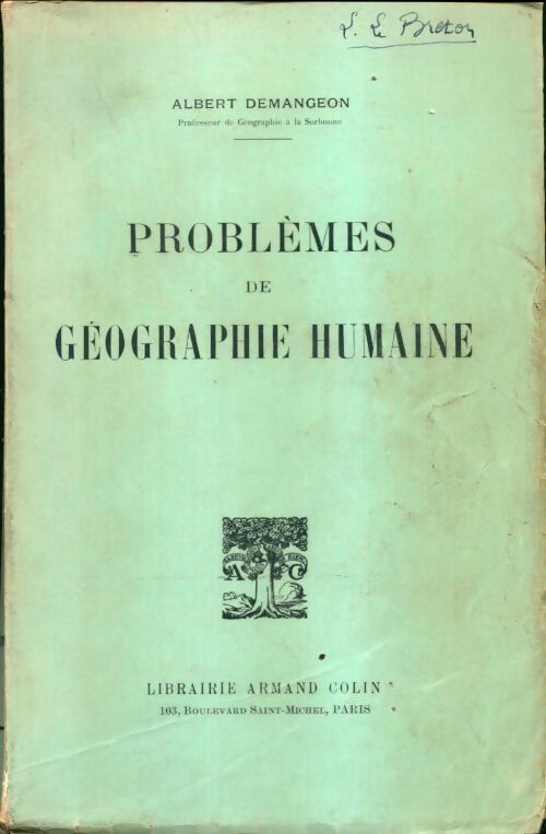 Livrenpoche : Problèmes de géographie humaine - Albert Demangeon - Livre