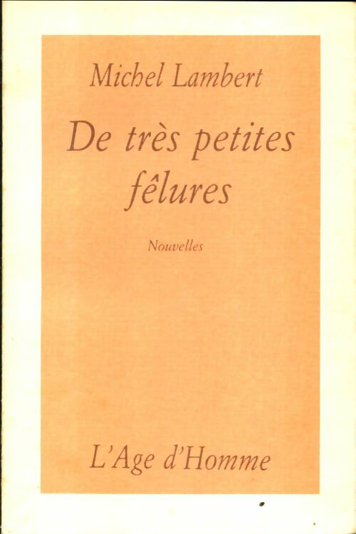 Livrenpoche : De très petites fêlures - Michel Lambert - Livre