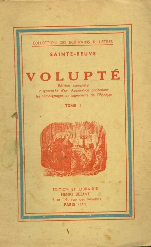 Livrenpoche : Volupté Tome I - Charles-Augustin Sainte-Beuve - Livre