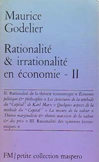 Livrenpoche : Rationalité et irrationalité en économie Tome II - Maurice Godelier - Livre