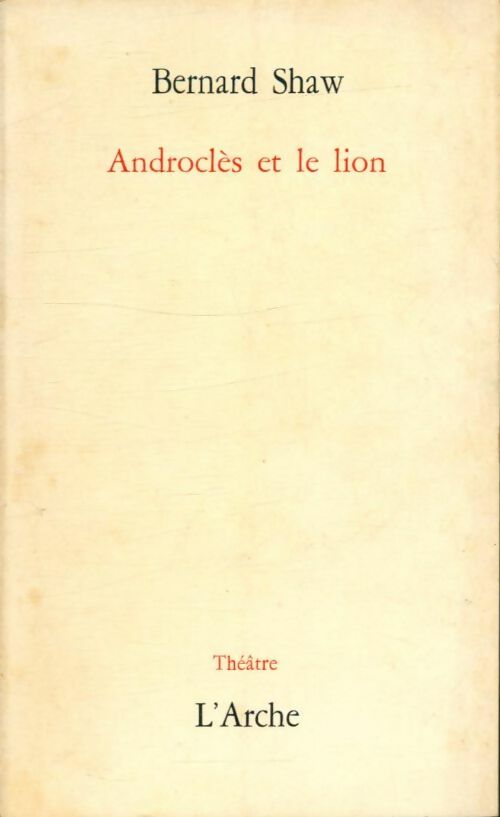 Livrenpoche : Androcles and the lion - George Bernard Shaw - Livre