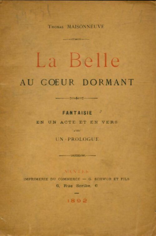 Livrenpoche : La belle au coeur dormant - Thomas Maisonneuve - Livre