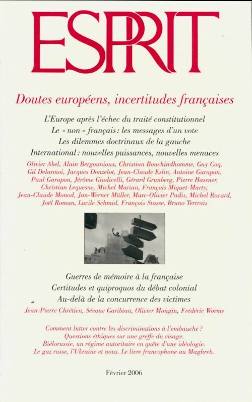 Livrenpoche : Esprit n°322 : Doutes européens incertitudes françaises - Collectif - Livre