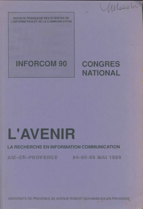 Livrenpoche : Congrès inforcom 90 : L'avenir - Collectif - Livre