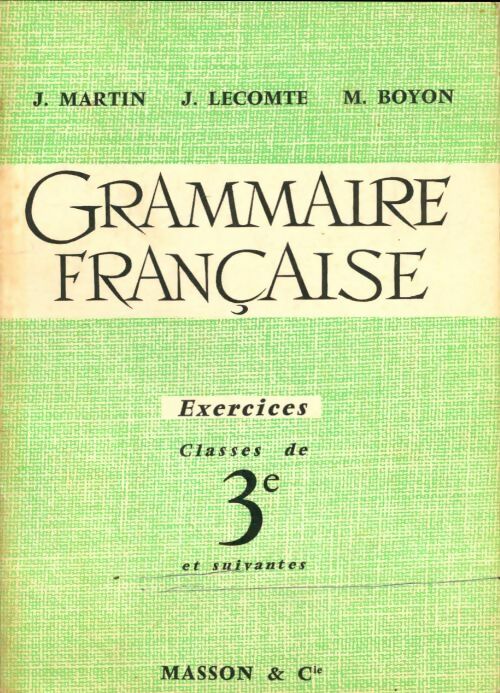 Livrenpoche : Grammaire française exercices 3e - Collectif - Livre