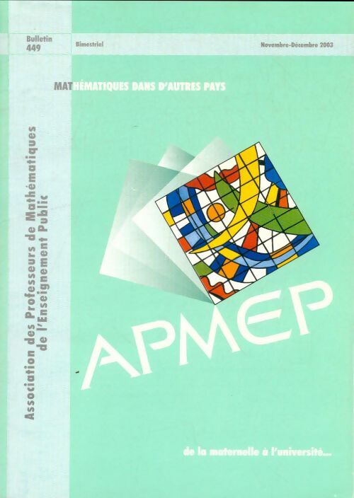 Livrenpoche : Bulletiin APMEP N°449 - Collectif - Livre