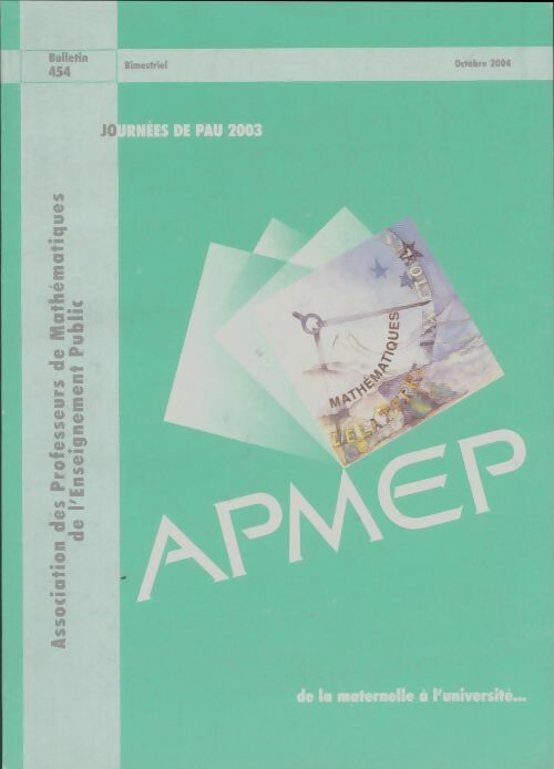 Livrenpoche : Bulletin APMEP n°454 - Collectif - Livre