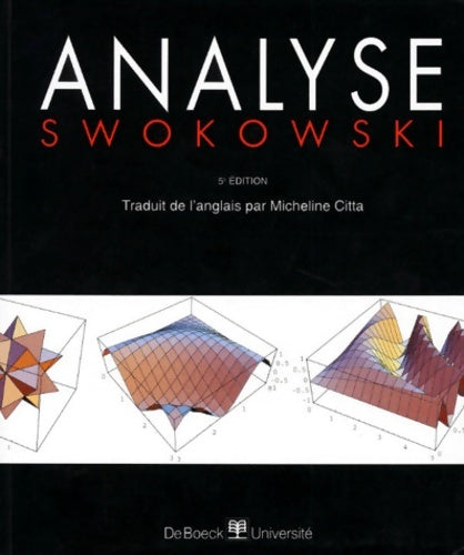Livrenpoche : Analyse : 5ème édition - Swokowski - Livre