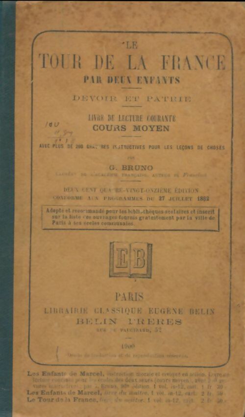 Livrenpoche : Le tour de la France par deux enfants - G. Bruno - Livre