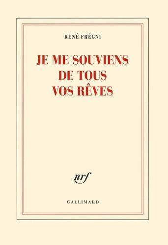 Livrenpoche : Je me souviens de tous vos rêves - René Frégni - Livre