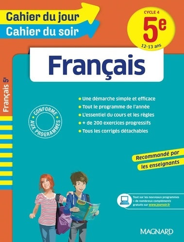 Livrenpoche : Cahier du jour/cahier du soir français 5e - nouveau programme 2016 - Florence Randanne - Livre