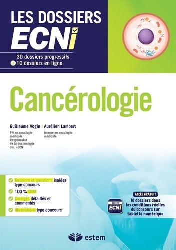 Livrenpoche : Cancérologie : 30 dossiers progressifs et 10 dossiers en ligne - Aurélien Lambert - Livre
